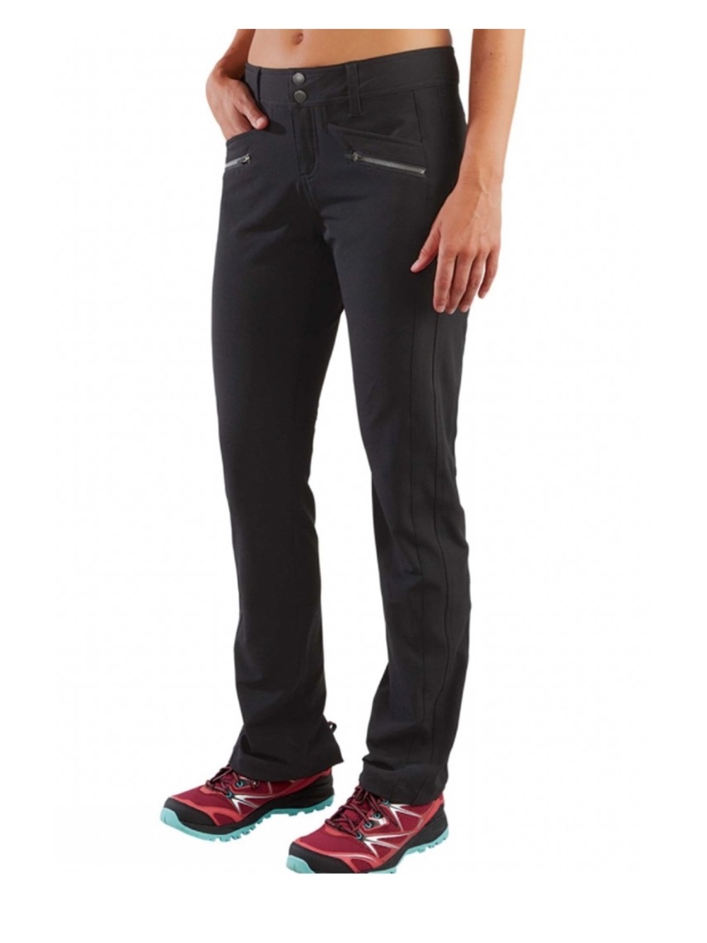 Title Nine Genie Brushed Outdoor Women's Straight Leg Pants in Black Size 6.